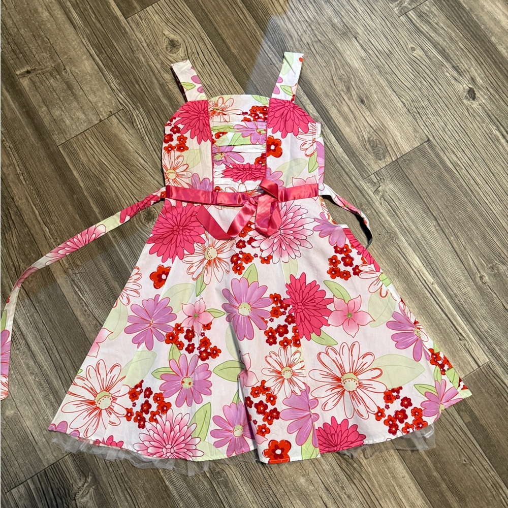 EMILY WEST KIDS GIRLS PRINTS DRESS PATCHWORK BOW 6